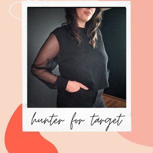 Hunter for Target Mesh Sleeve Crop Sweatshirt